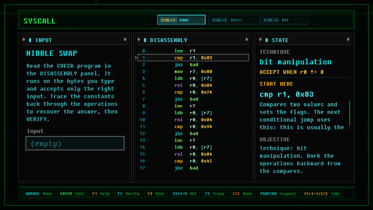 In-game screenshot of Nibble Swap