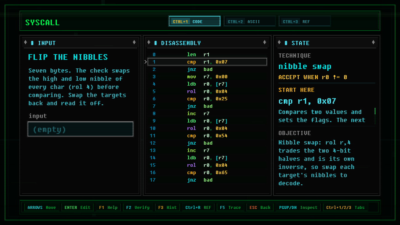In-game screenshot of FLIP THE NIBBLES