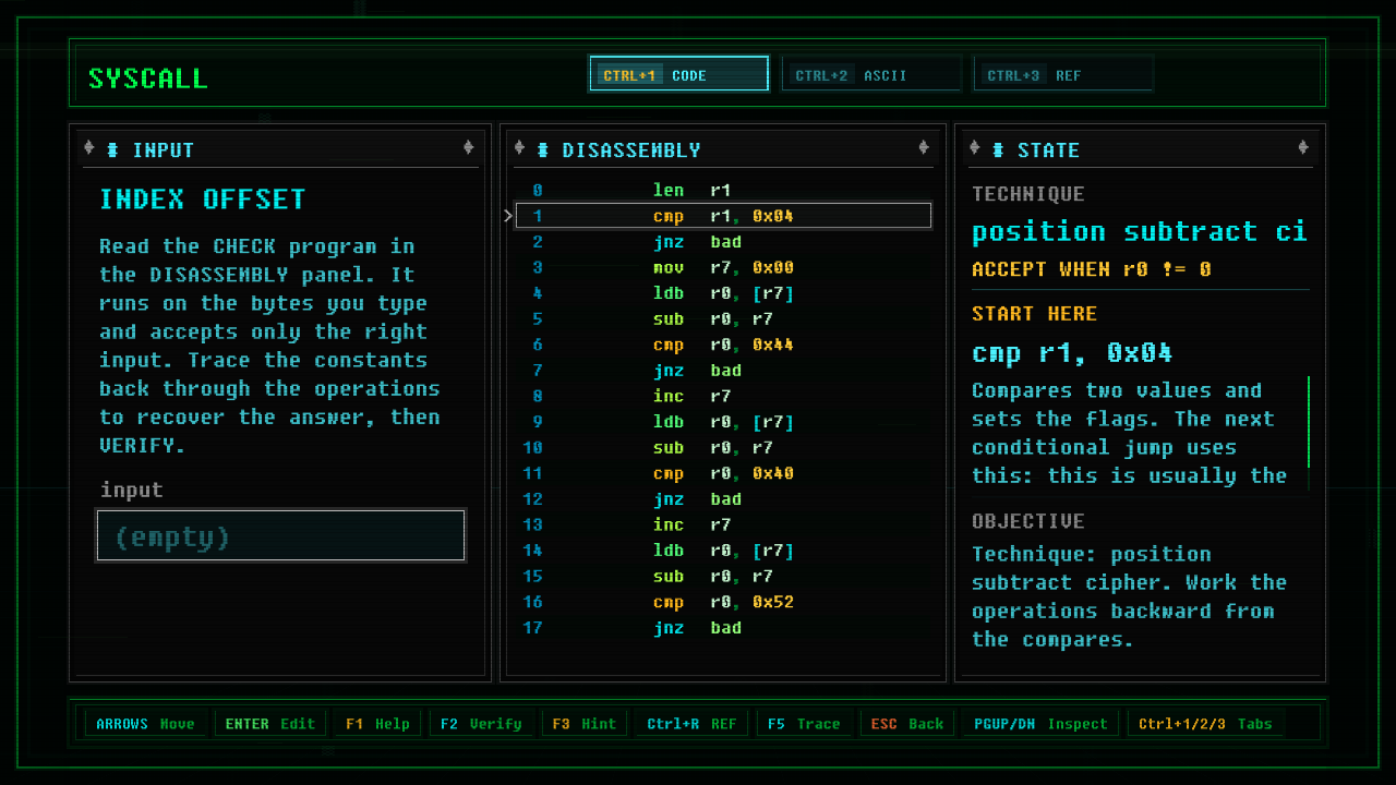 In-game screenshot of Index Offset