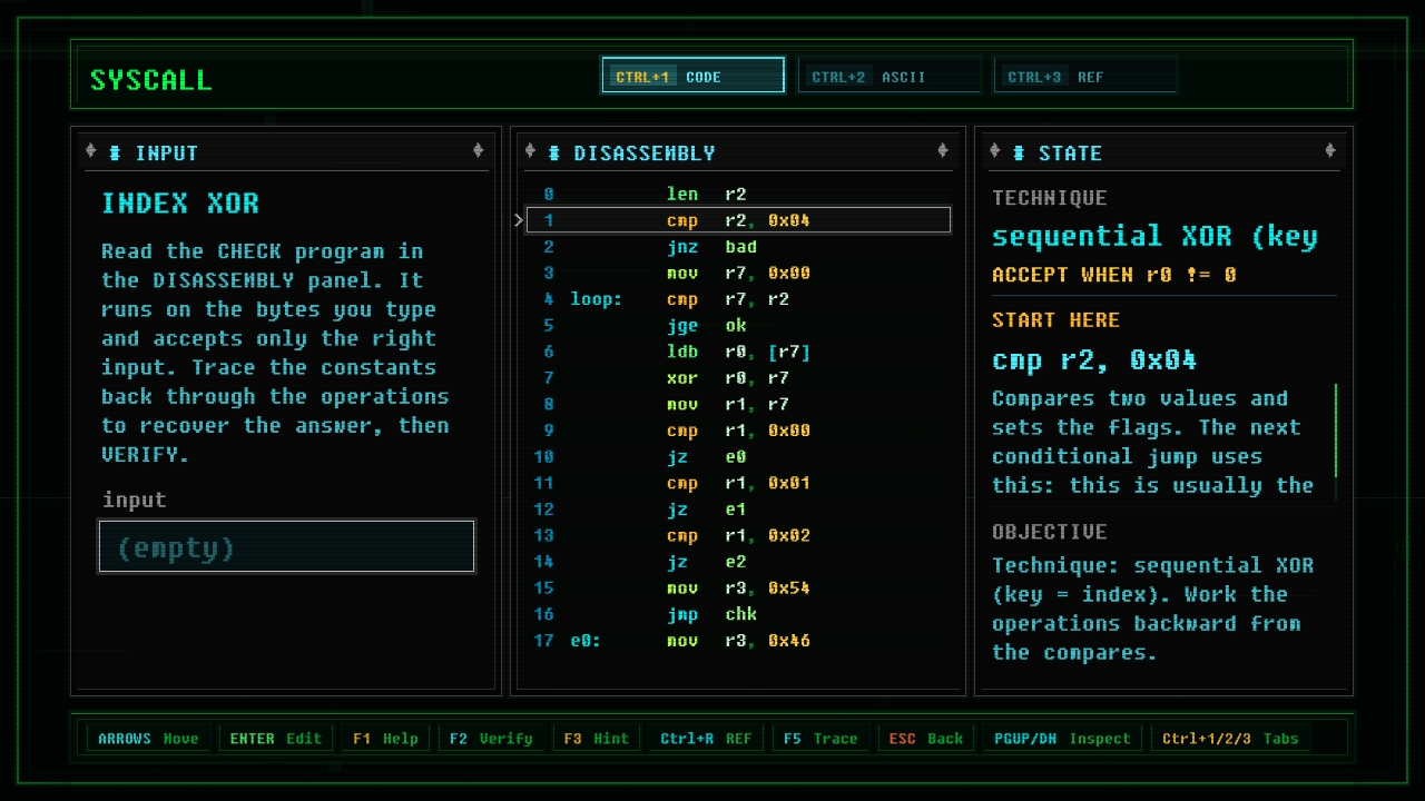In-game screenshot of Index XOR