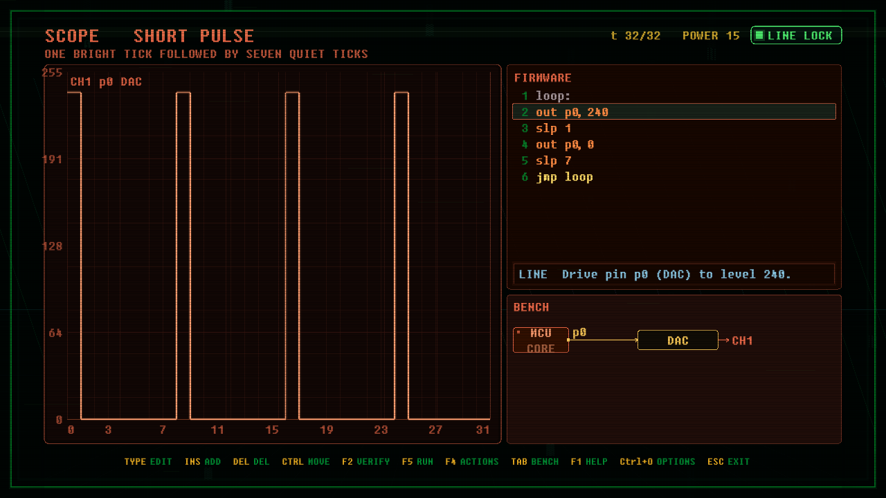 In-game screenshot of SHORT PULSE