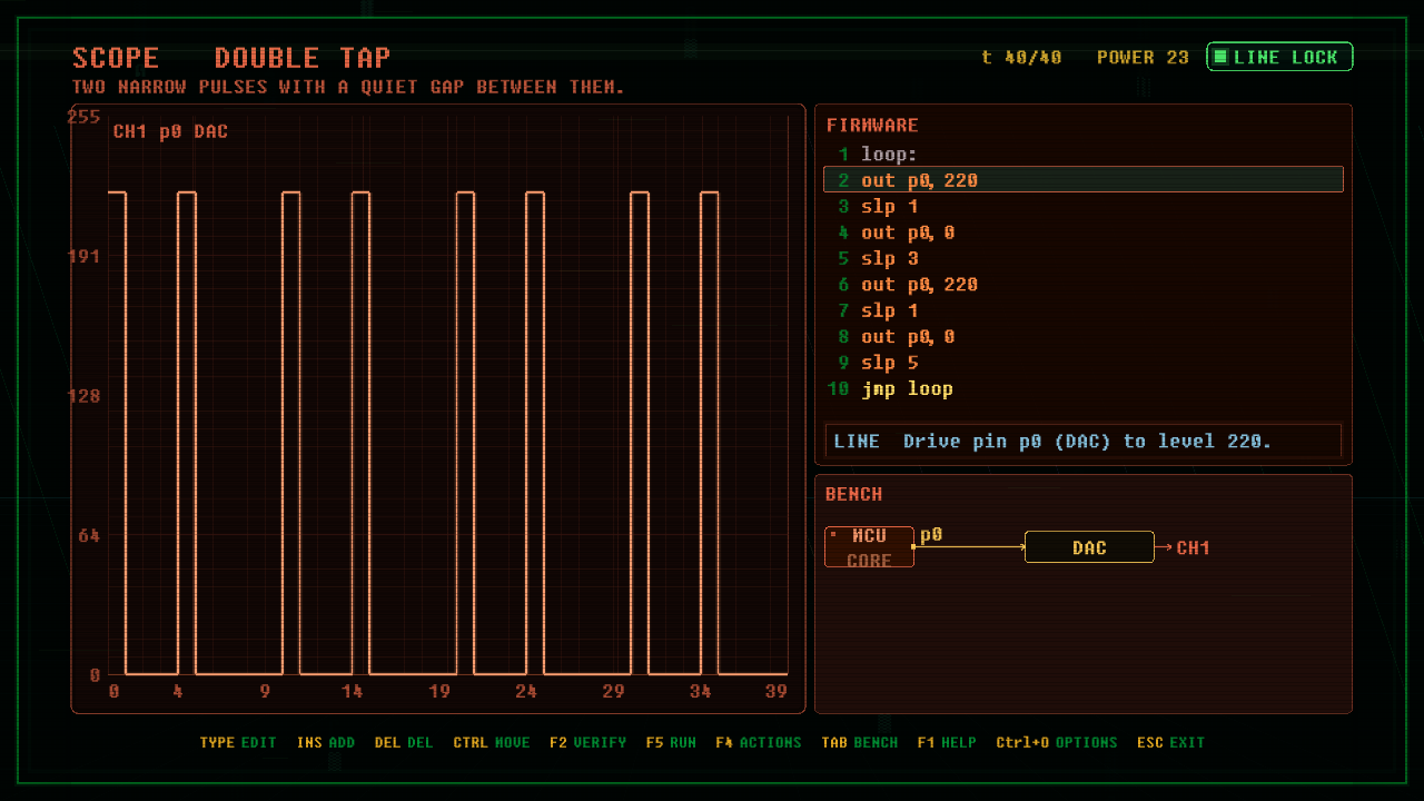 In-game screenshot of DOUBLE TAP