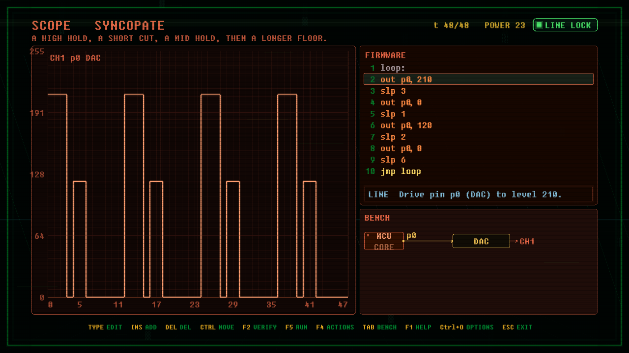 In-game screenshot of SYNCOPATE