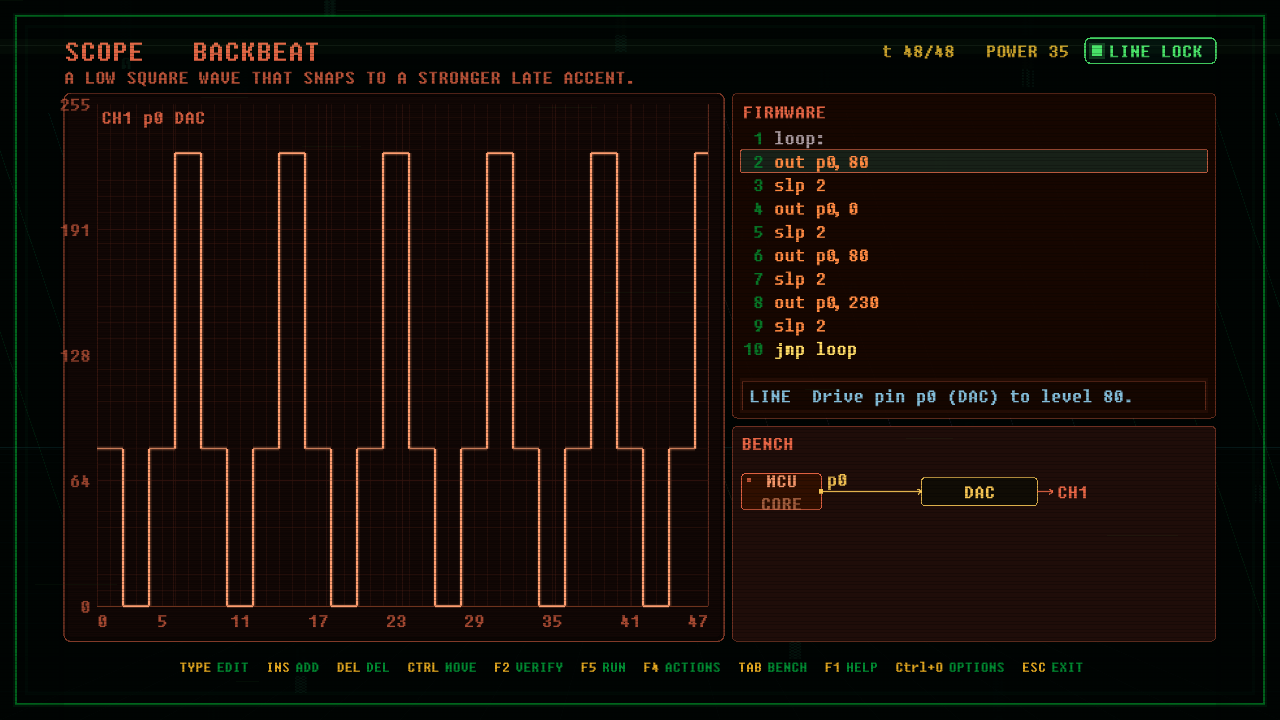 In-game screenshot of BACKBEAT