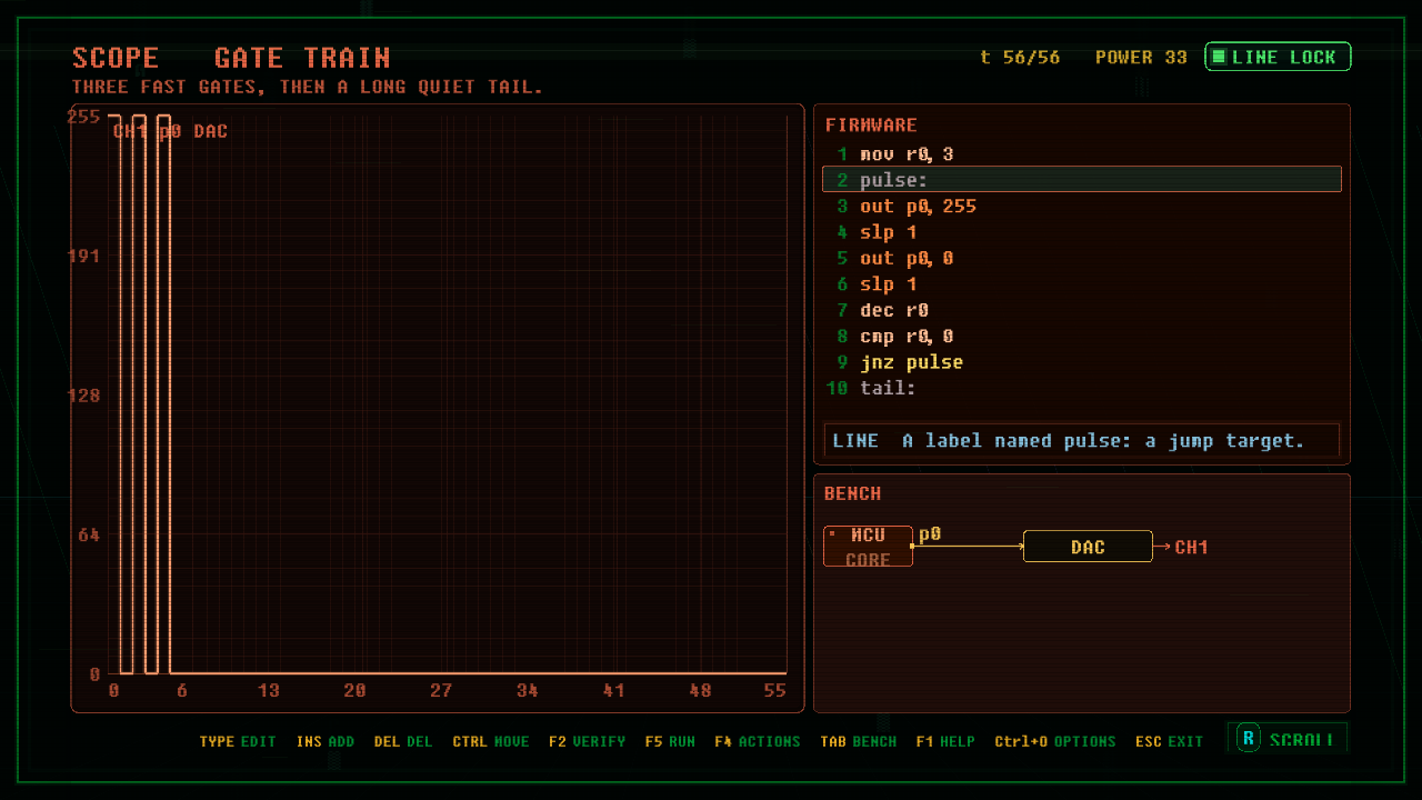 In-game screenshot of GATE TRAIN