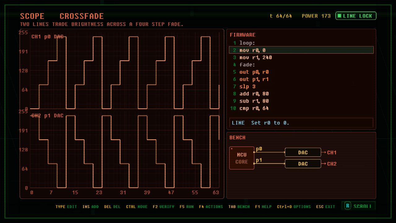 In-game screenshot of CROSSFADE