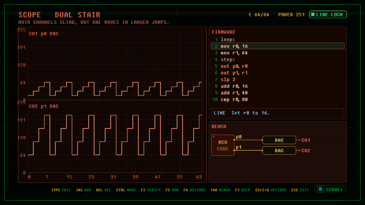 In-game screenshot of DUAL STAIR