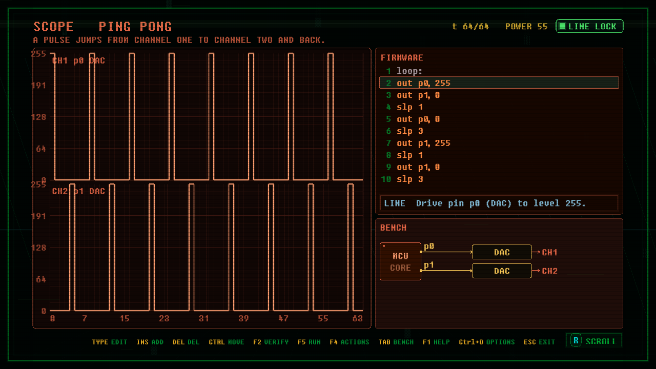 In-game screenshot of PING PONG
