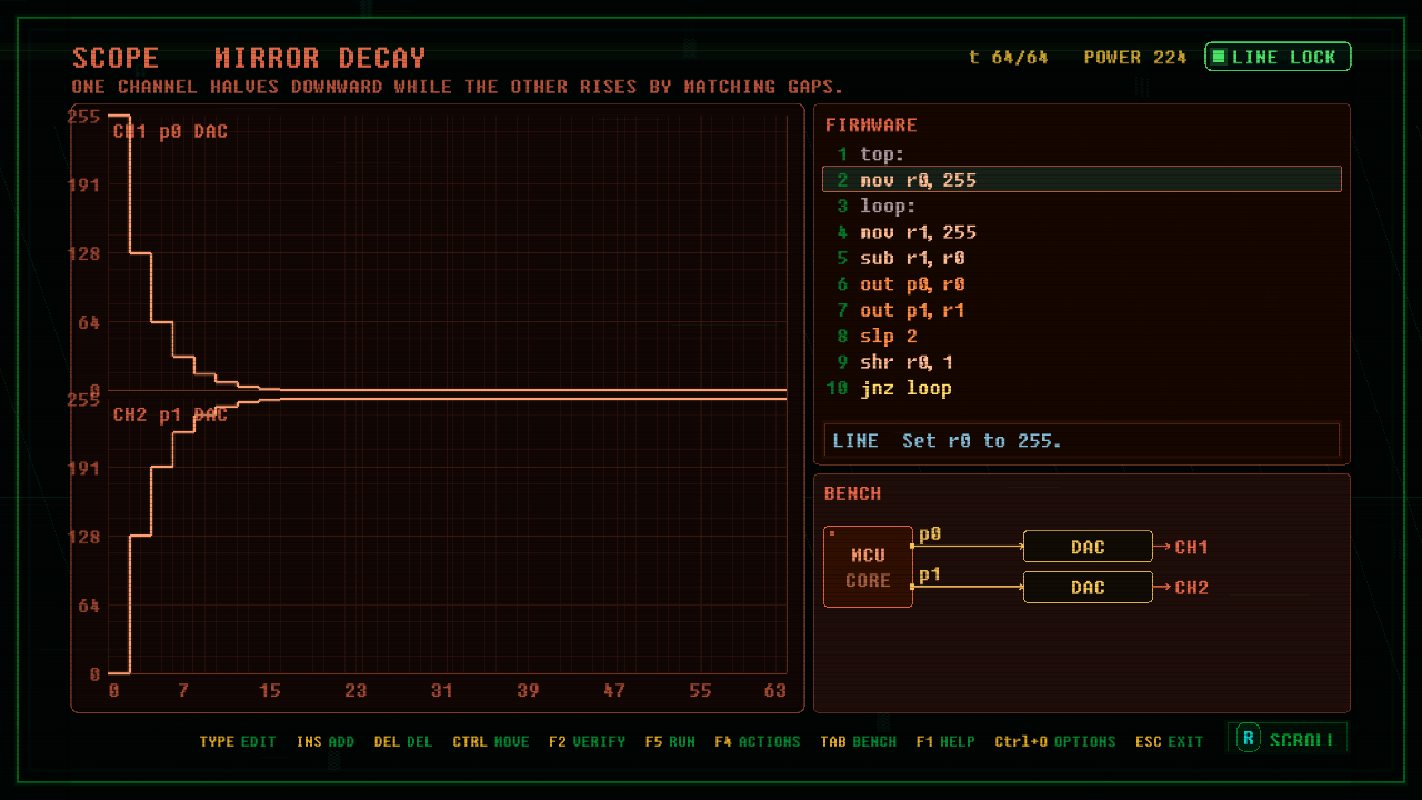 In-game screenshot of MIRROR DECAY