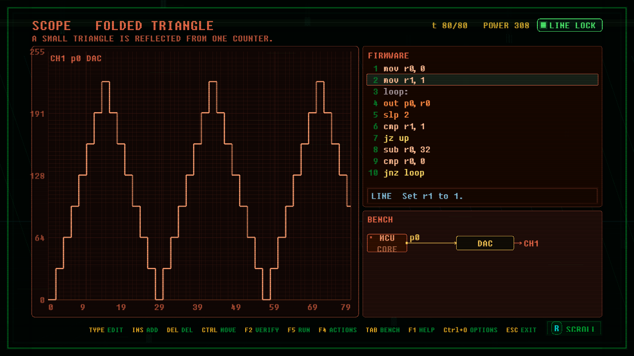 In-game screenshot of FOLDED TRIANGLE