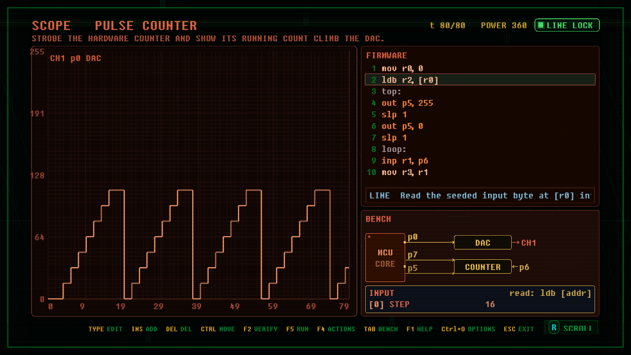 In-game screenshot of PULSE COUNTER