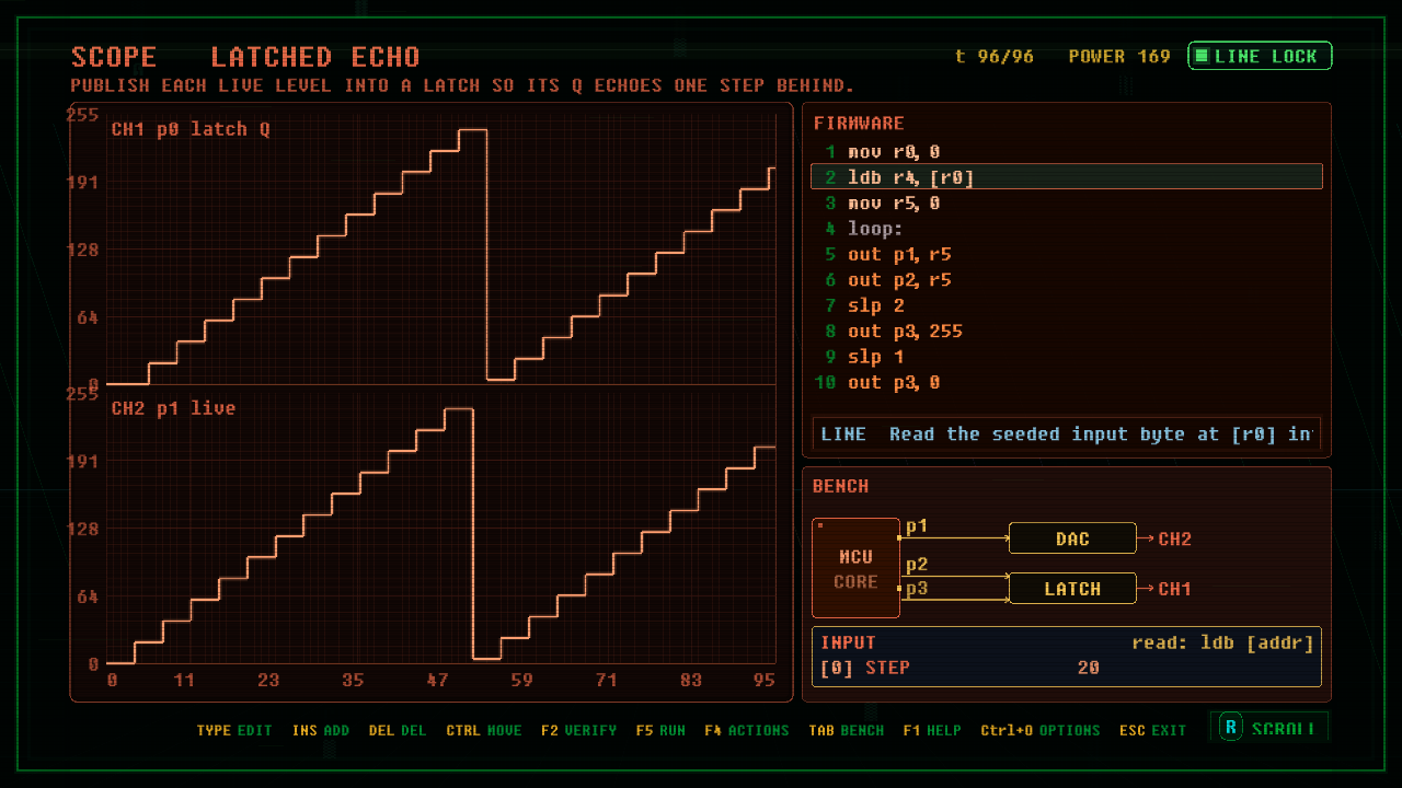 In-game screenshot of LATCHED ECHO