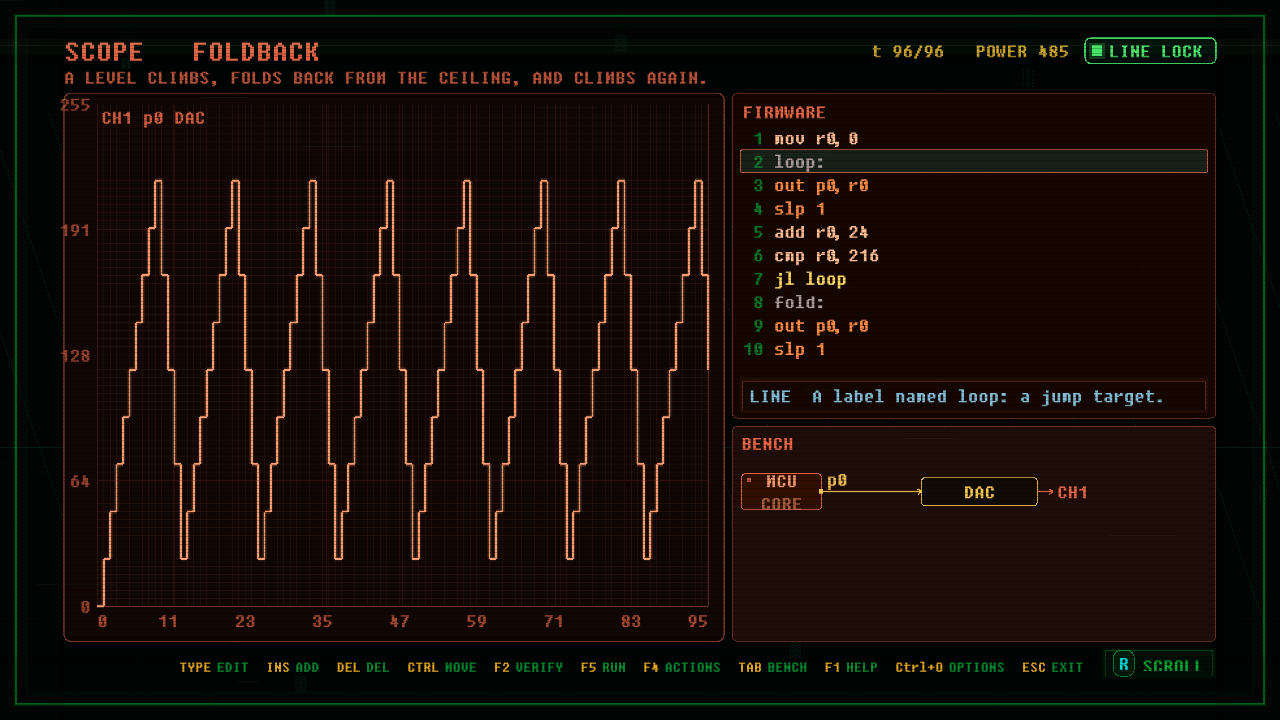 In-game screenshot of FOLDBACK