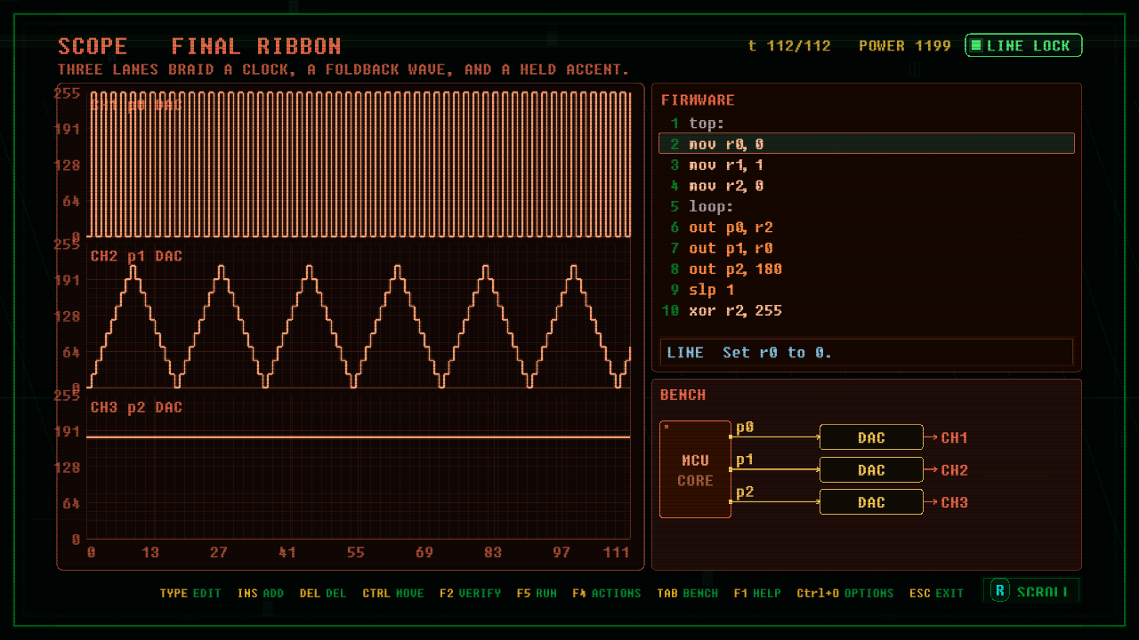 In-game screenshot of FINAL RIBBON