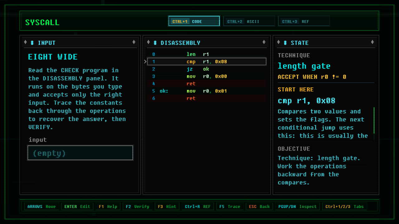 In-game screenshot of EIGHT WIDE