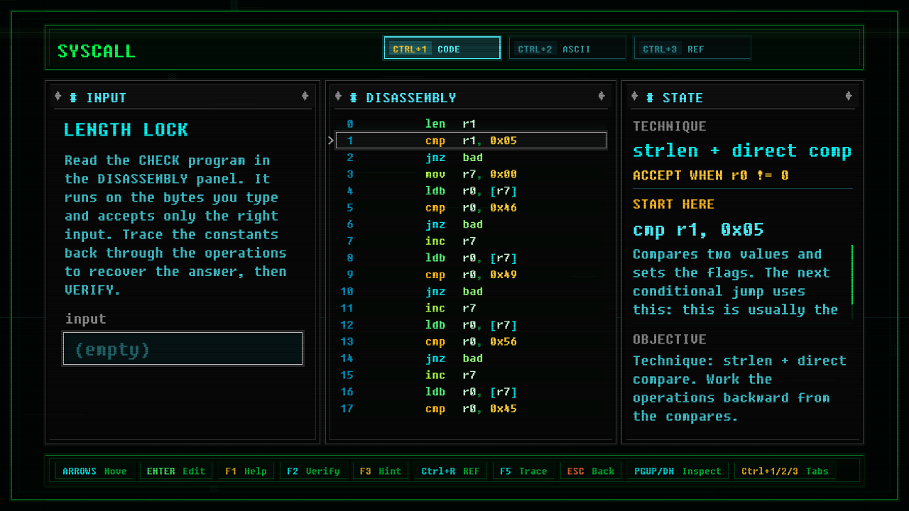 In-game screenshot of Length Lock