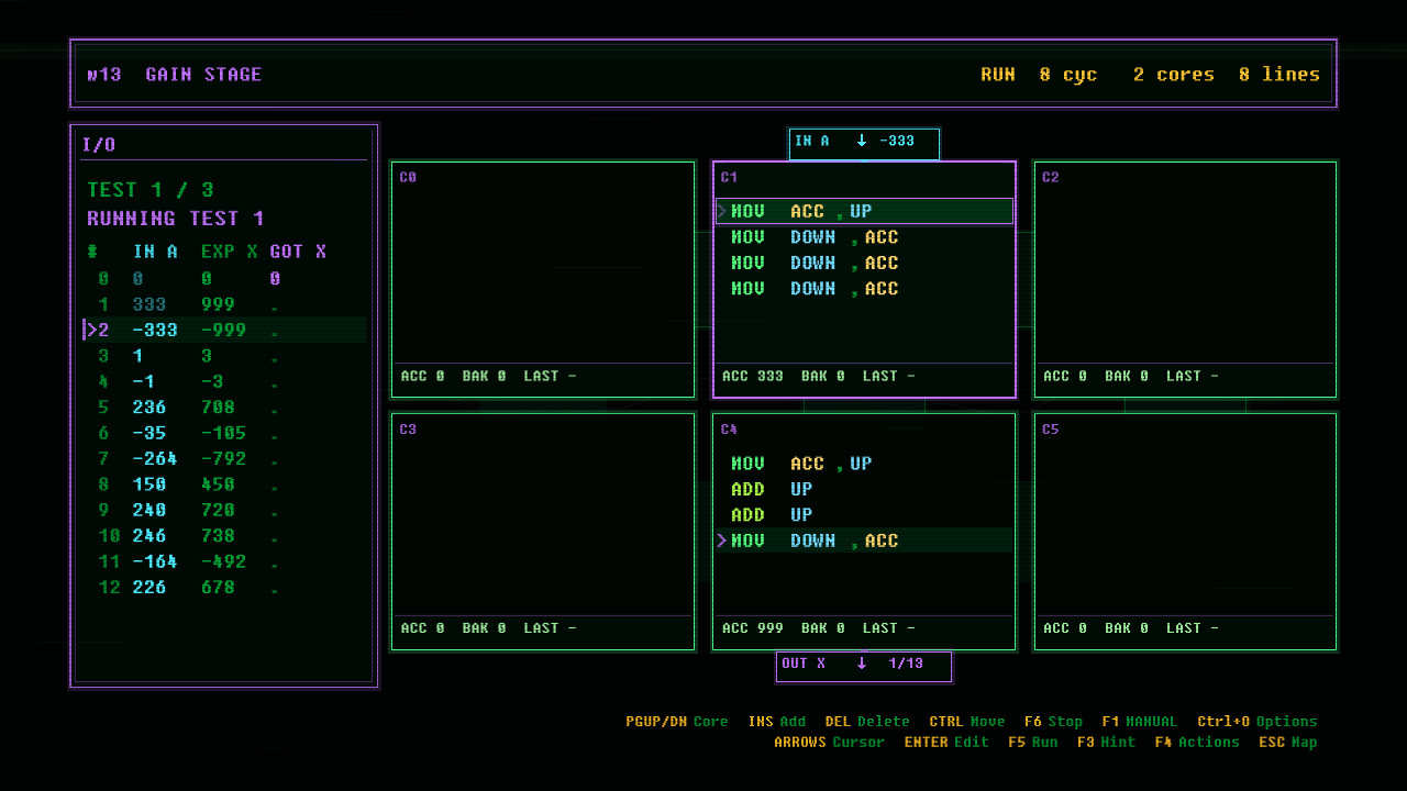In-game screenshot of GAIN STAGE