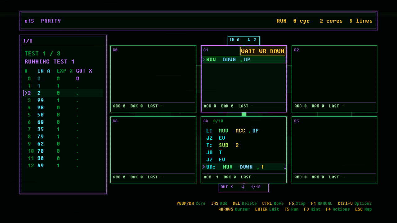 In-game screenshot of PARITY