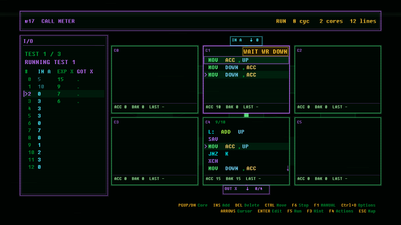 In-game screenshot of CALL METER
