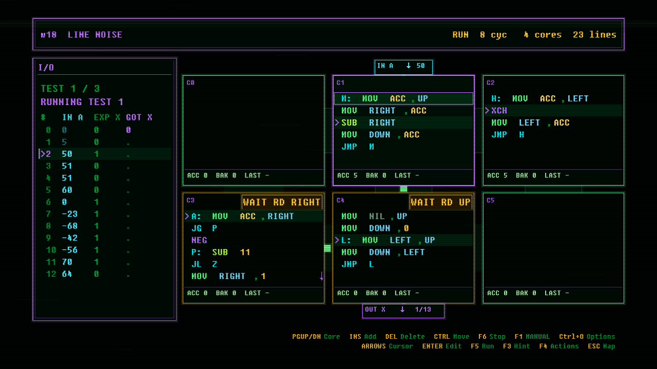 In-game screenshot of LINE NOISE