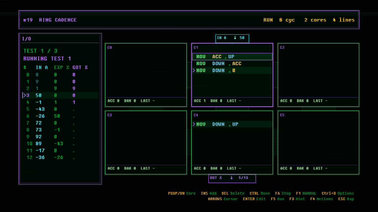 In-game screenshot of RING CADENCE