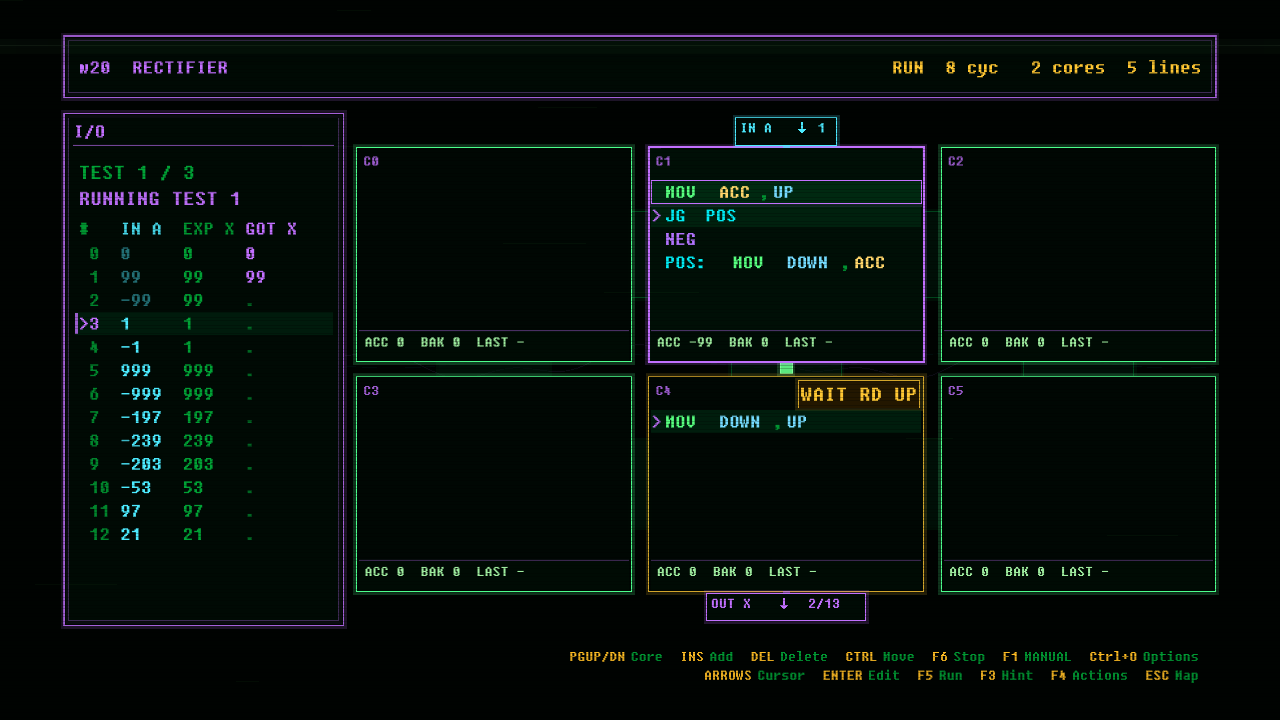 In-game screenshot of RECTIFIER