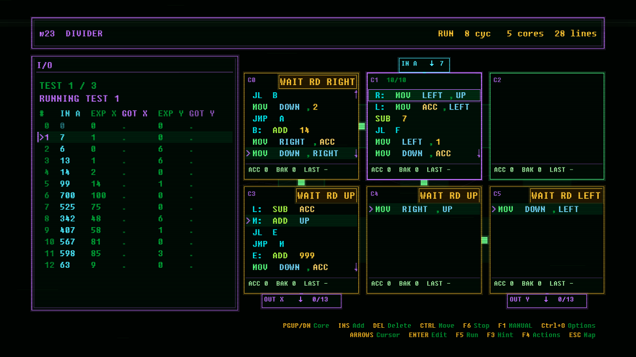 In-game screenshot of DIVIDER