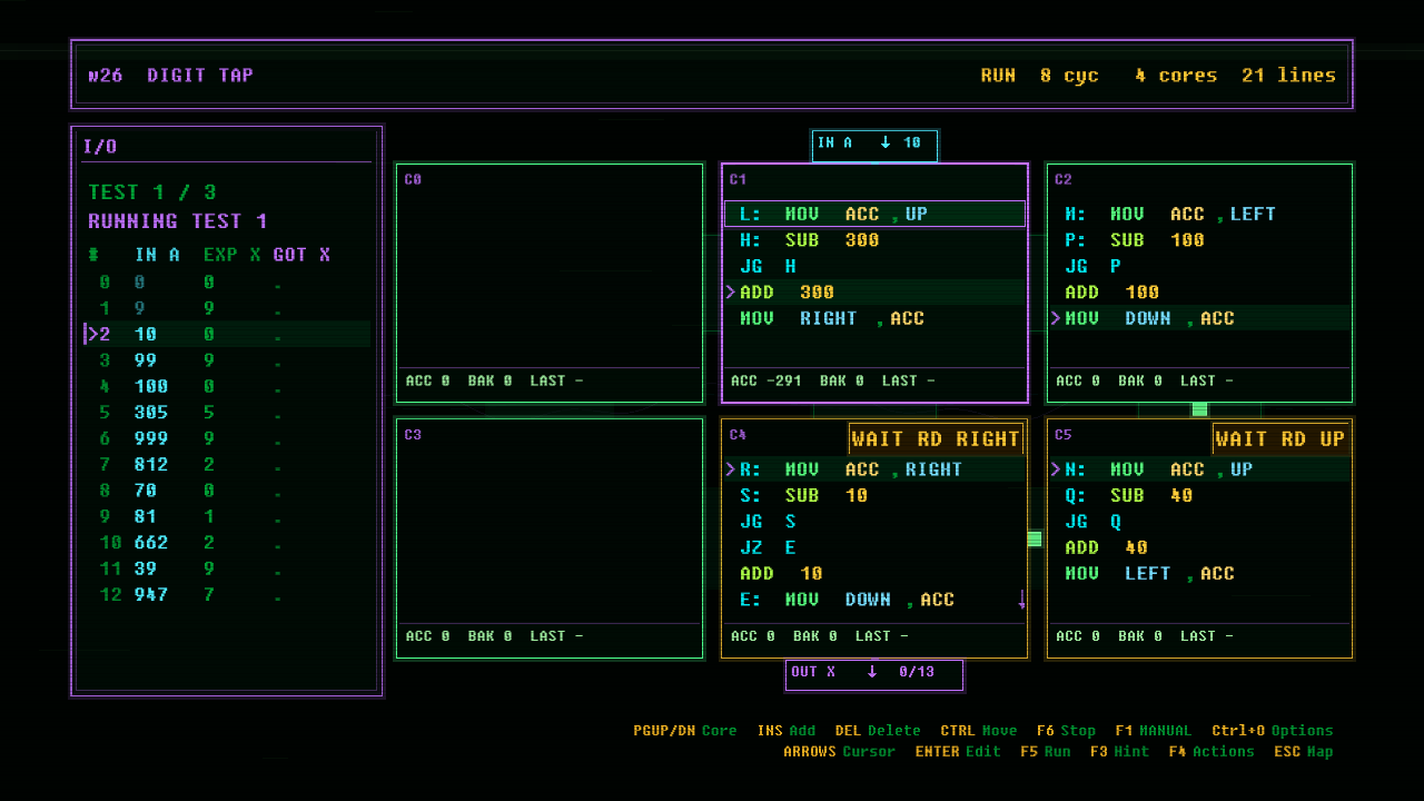 In-game screenshot of DIGIT TAP