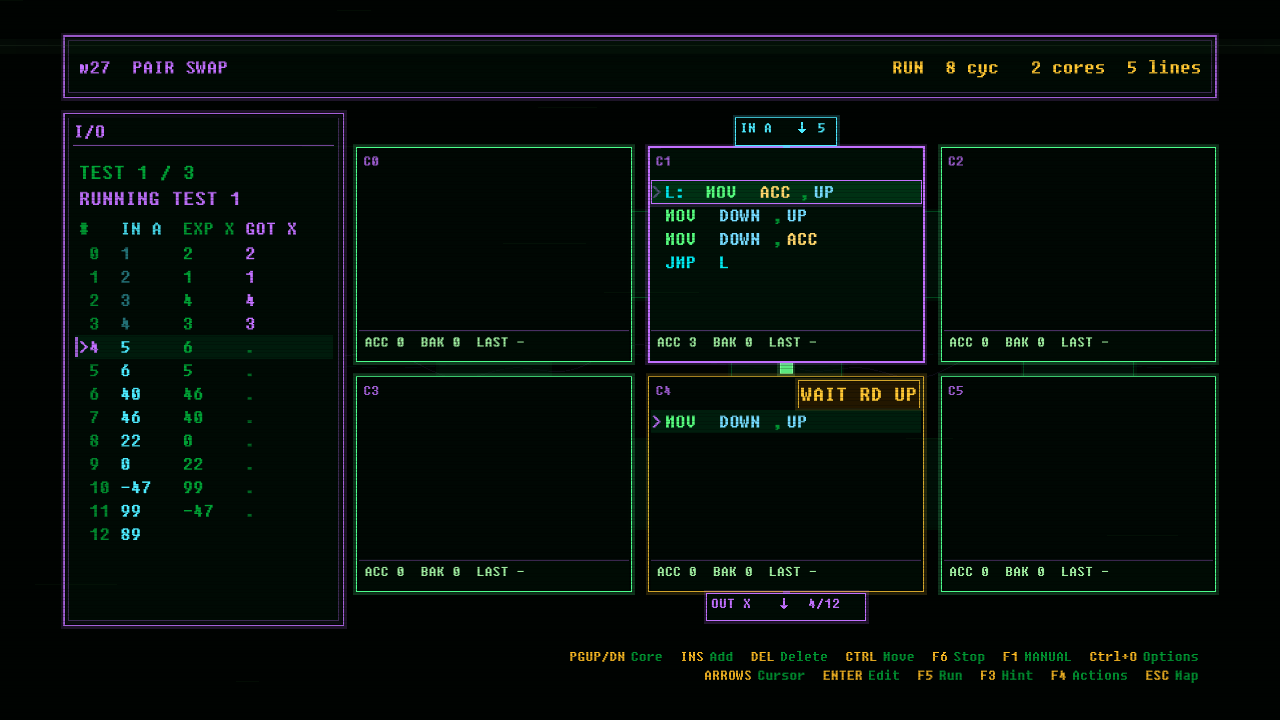 In-game screenshot of PAIR SWAP