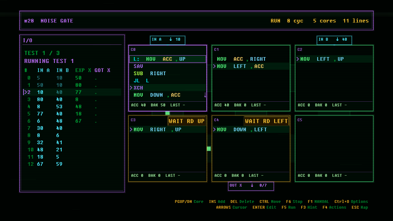 In-game screenshot of NOISE GATE