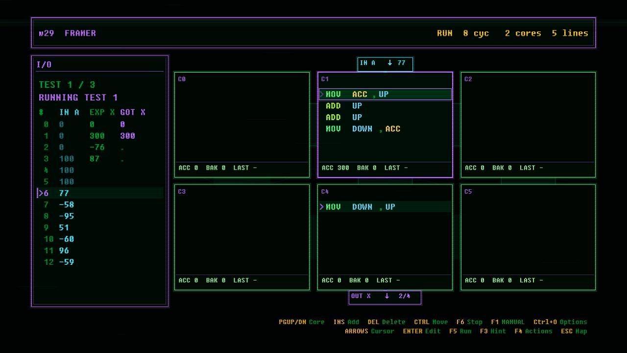 In-game screenshot of FRAMER