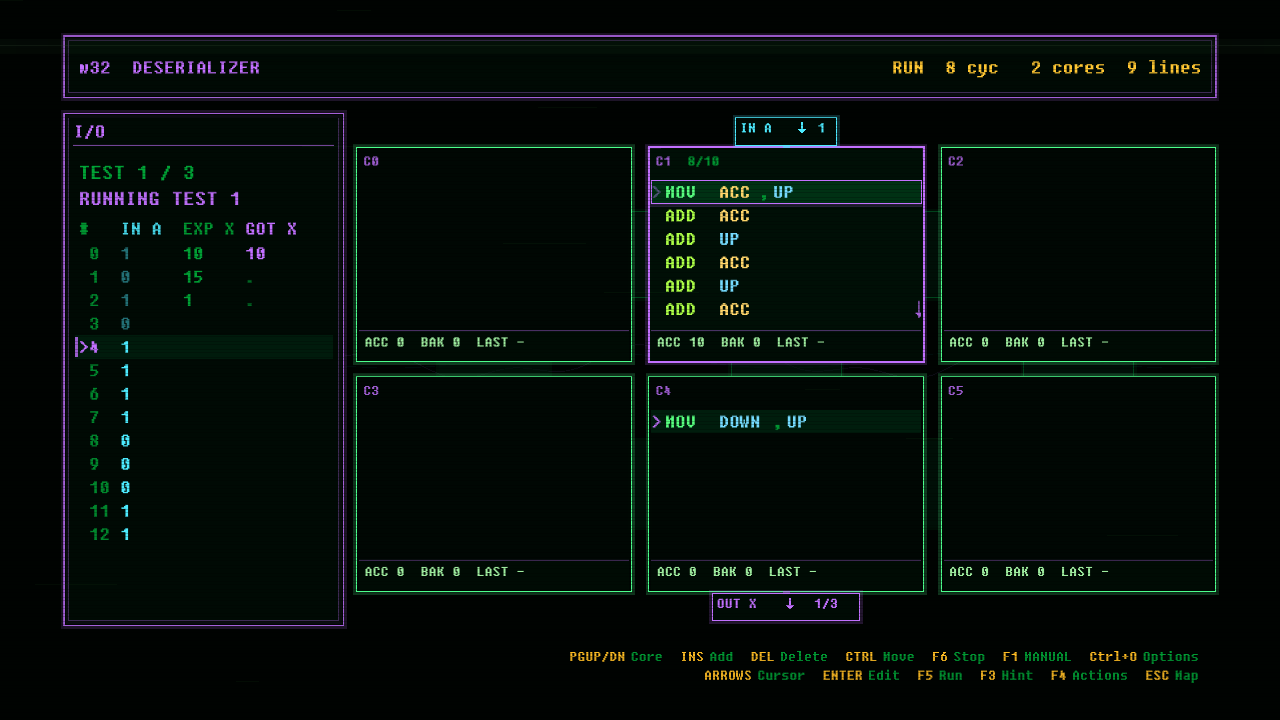 In-game screenshot of DESERIALIZER