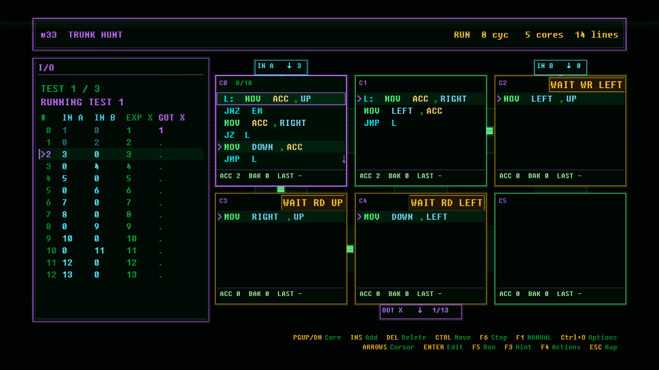 In-game screenshot of TRUNK HUNT