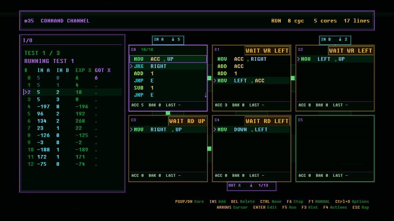 In-game screenshot of COMMAND CHANNEL