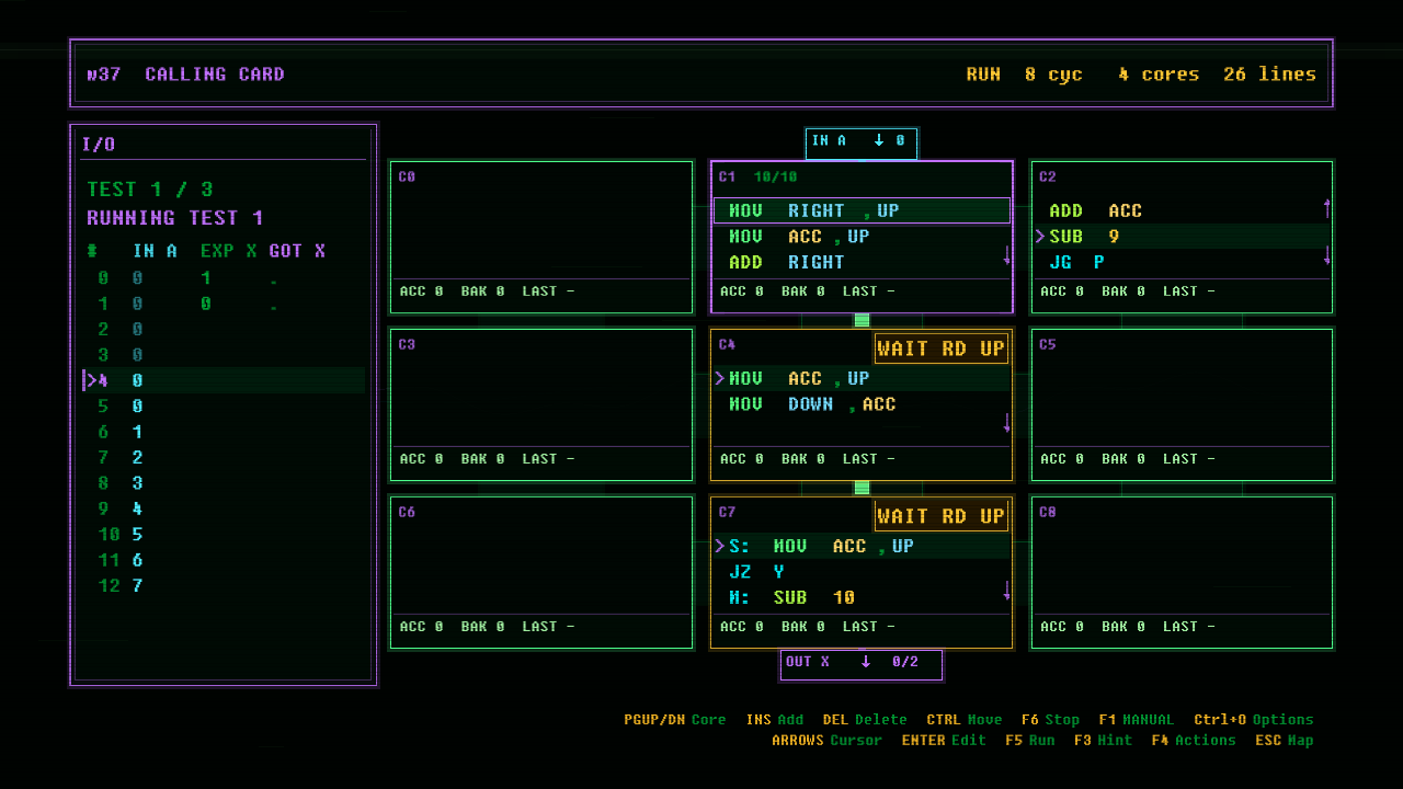 In-game screenshot of CALLING CARD