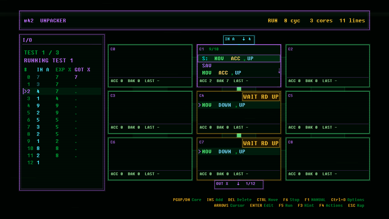 In-game screenshot of UNPACKER