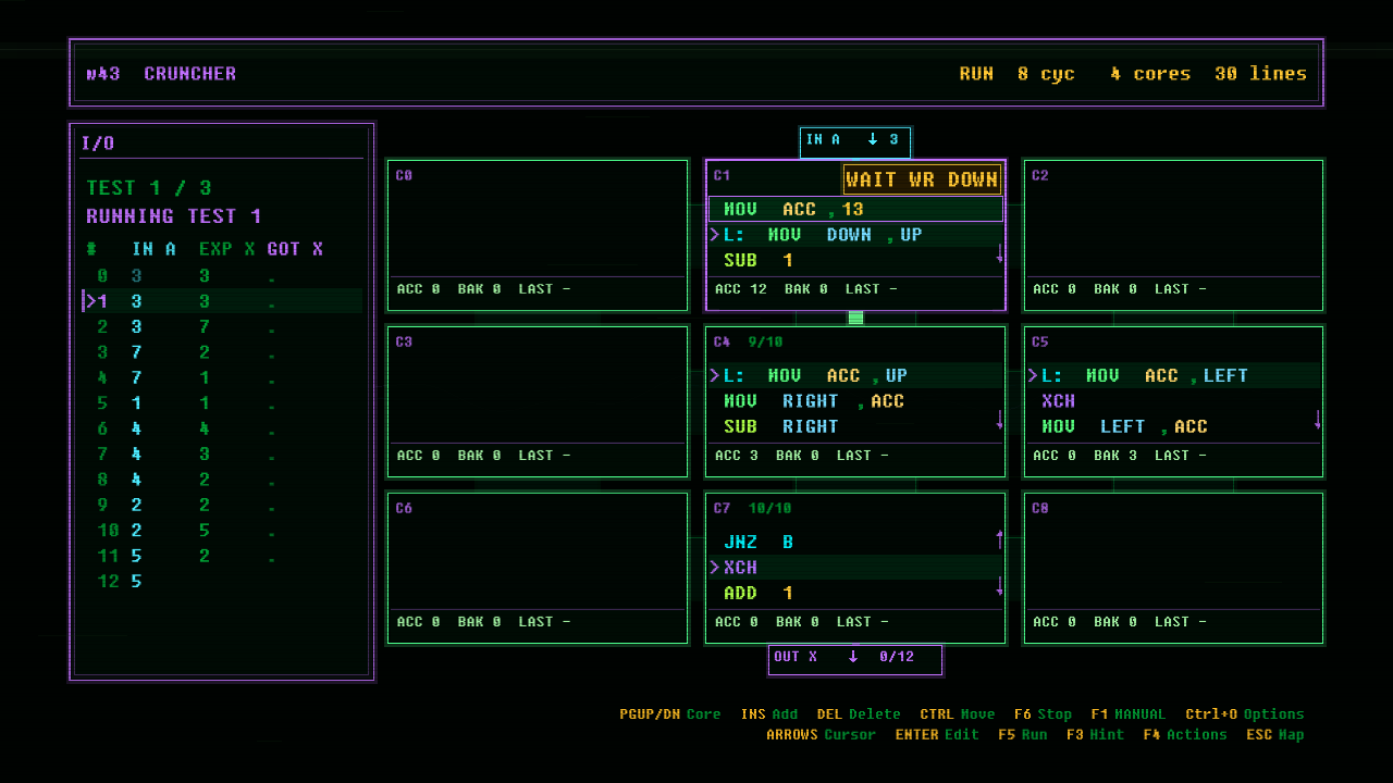 In-game screenshot of CRUNCHER