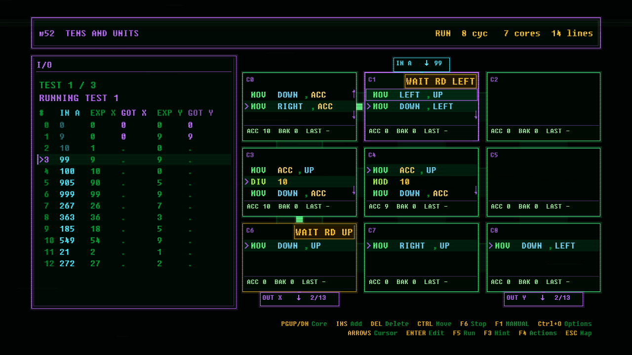 In-game screenshot of TENS AND UNITS