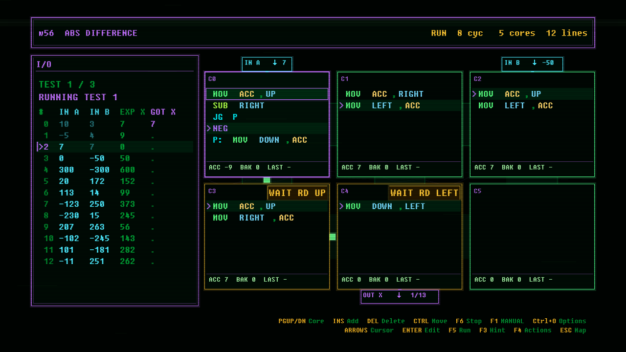 In-game screenshot of ABS DIFFERENCE