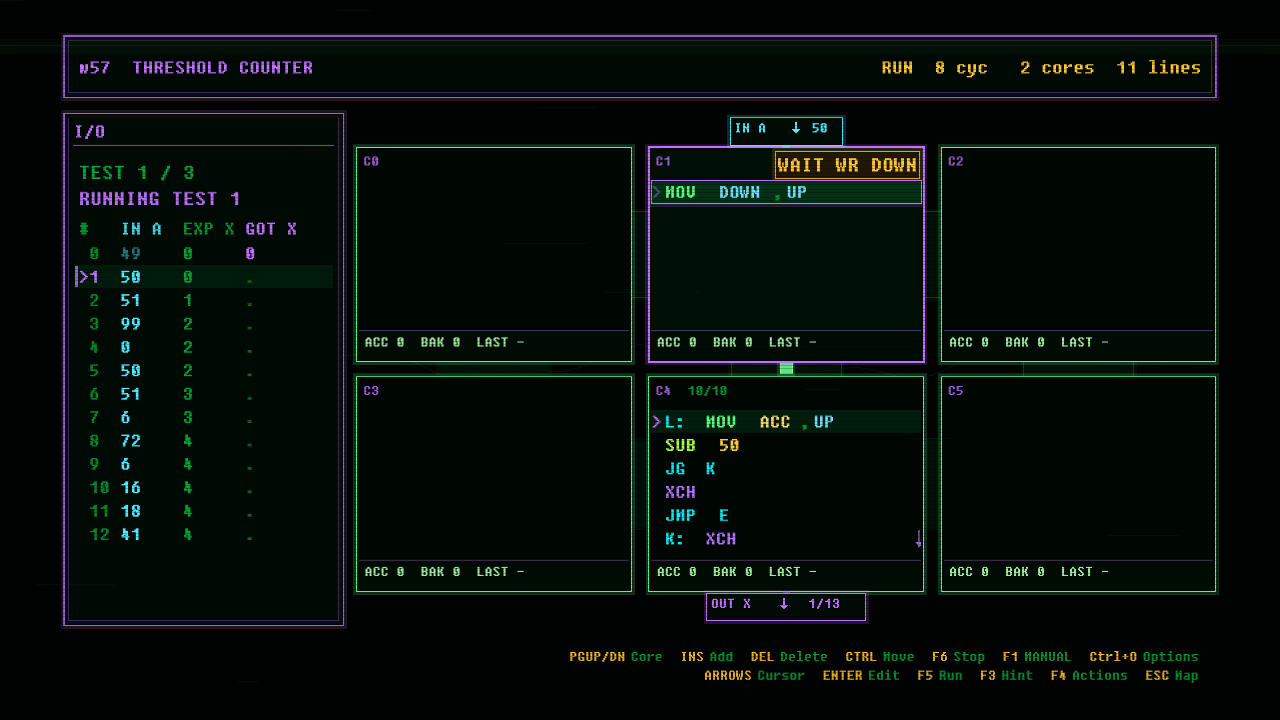 In-game screenshot of THRESHOLD COUNTER