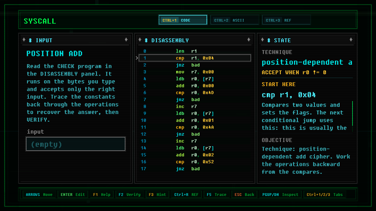 In-game screenshot of Position Add