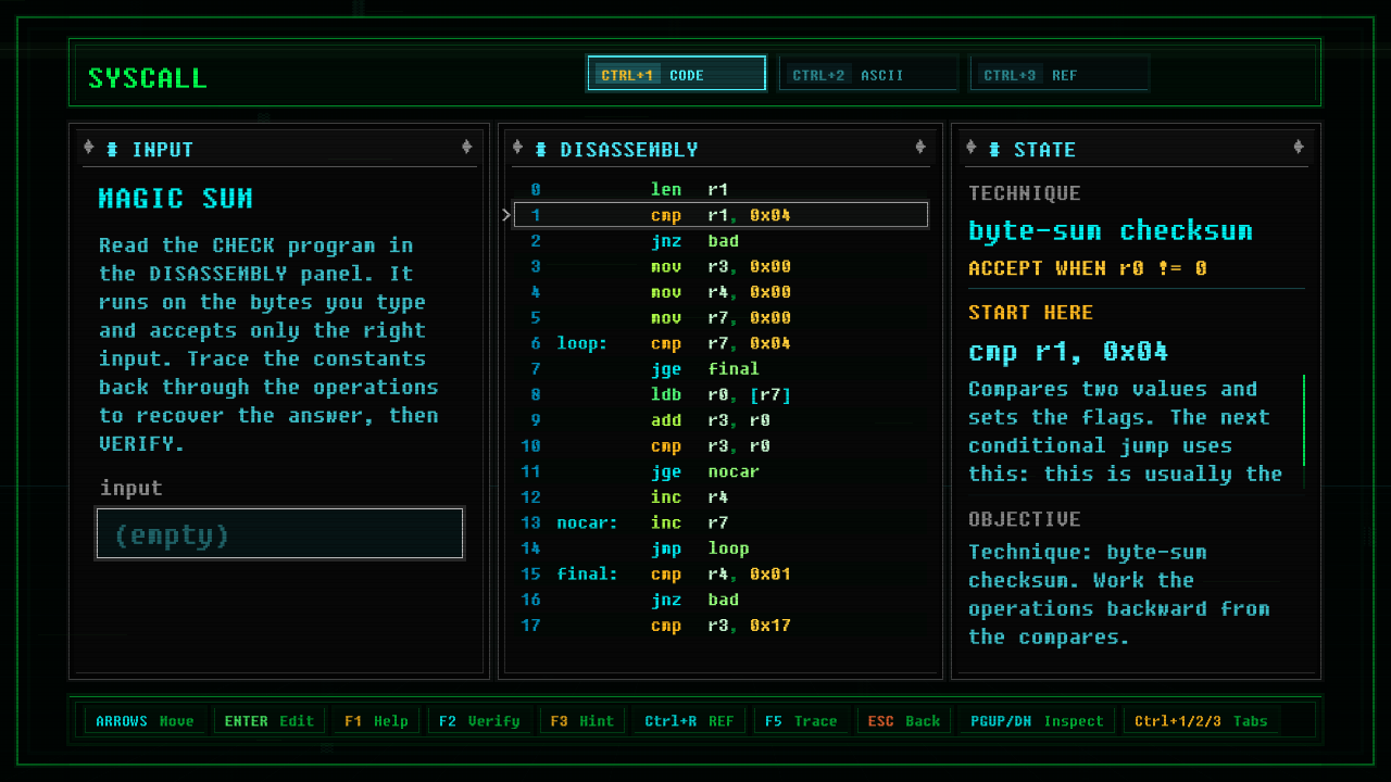 In-game screenshot of Magic Sum