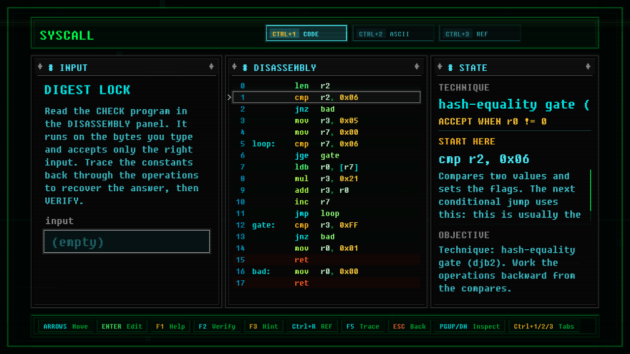 In-game screenshot of Digest Lock
