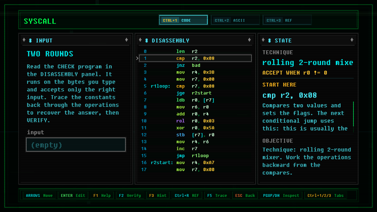 In-game screenshot of Two Rounds