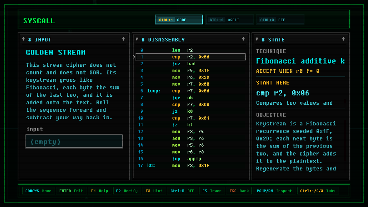 In-game screenshot of Golden Stream