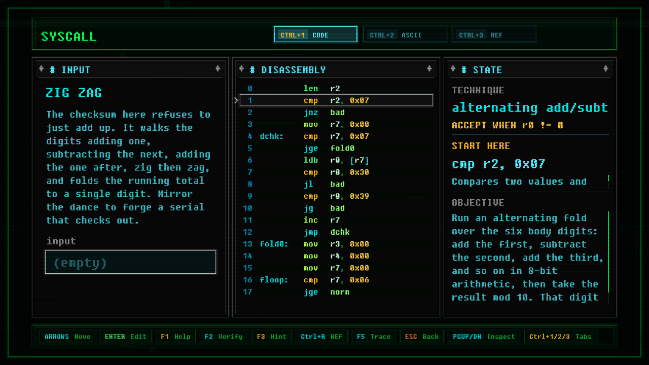 In-game screenshot of Zig Zag