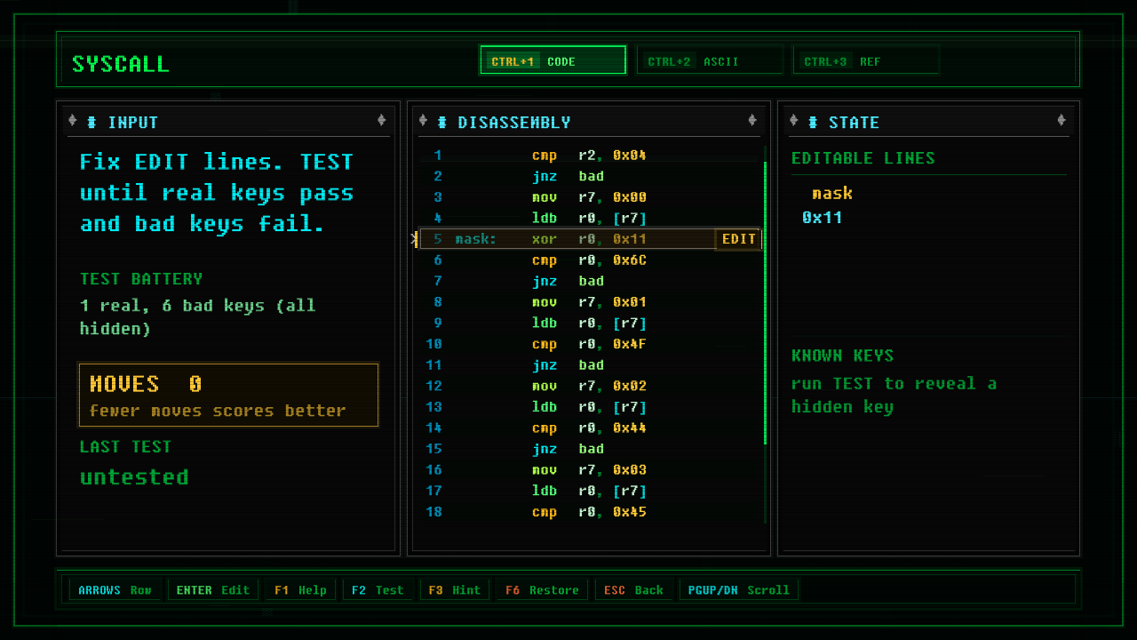 In-game screenshot of MASK WRONG