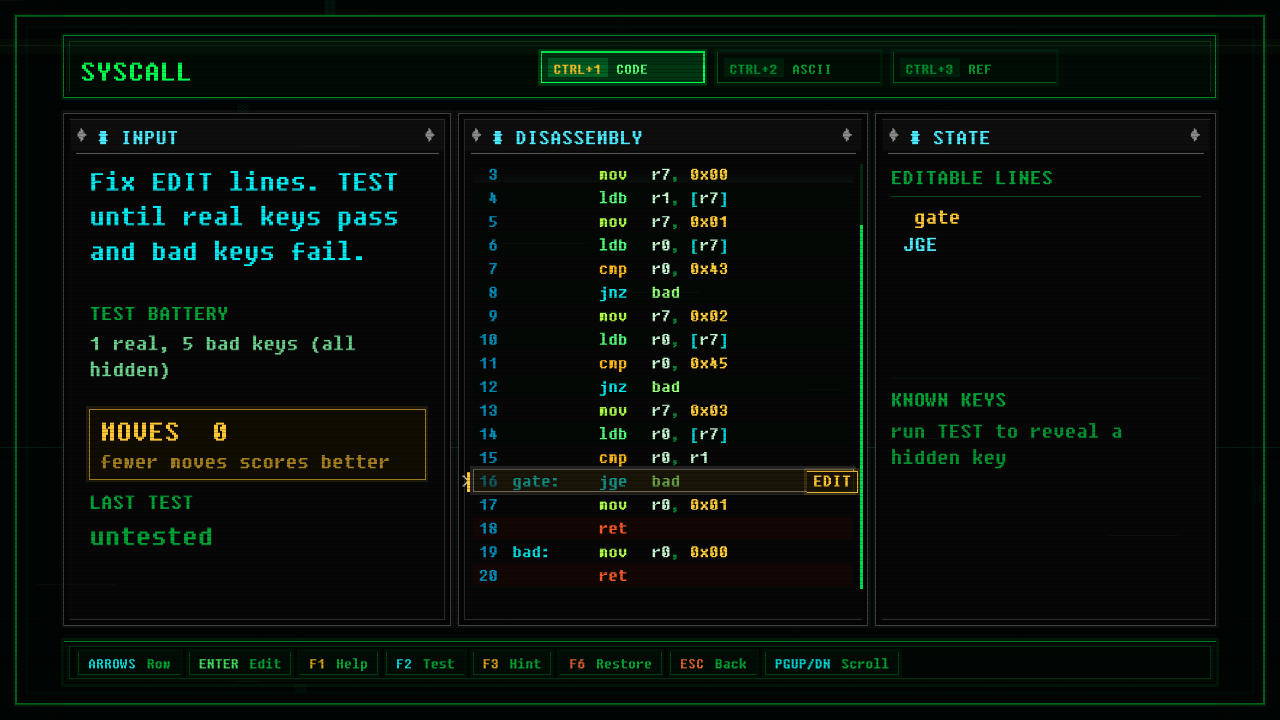 In-game screenshot of THRESHOLD GATE