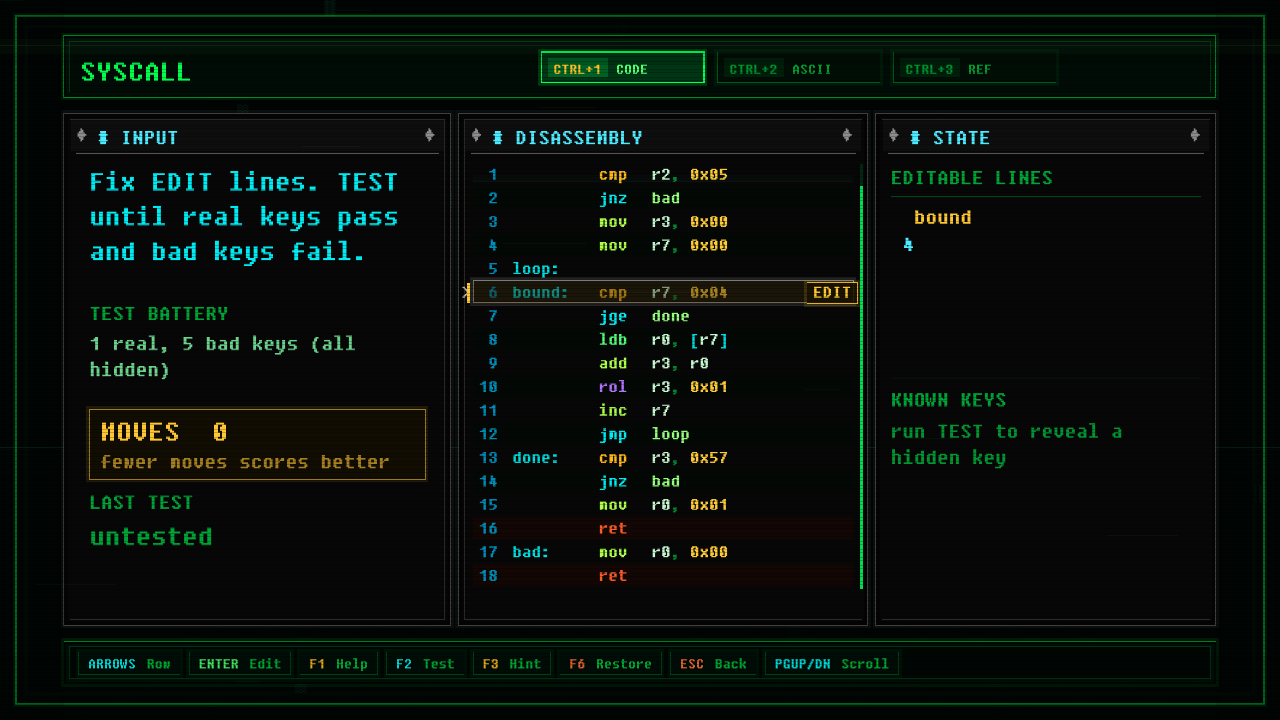 In-game screenshot of FOLD COUNT