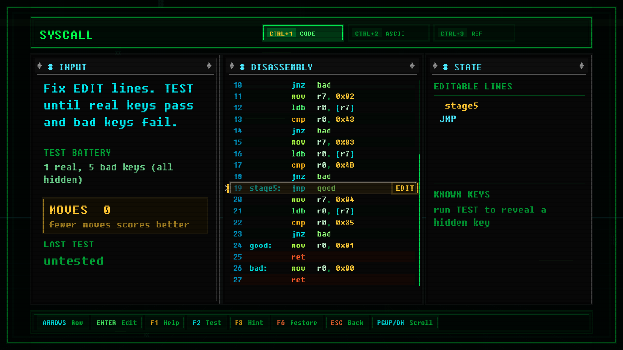 In-game screenshot of BYPASS STAGE
